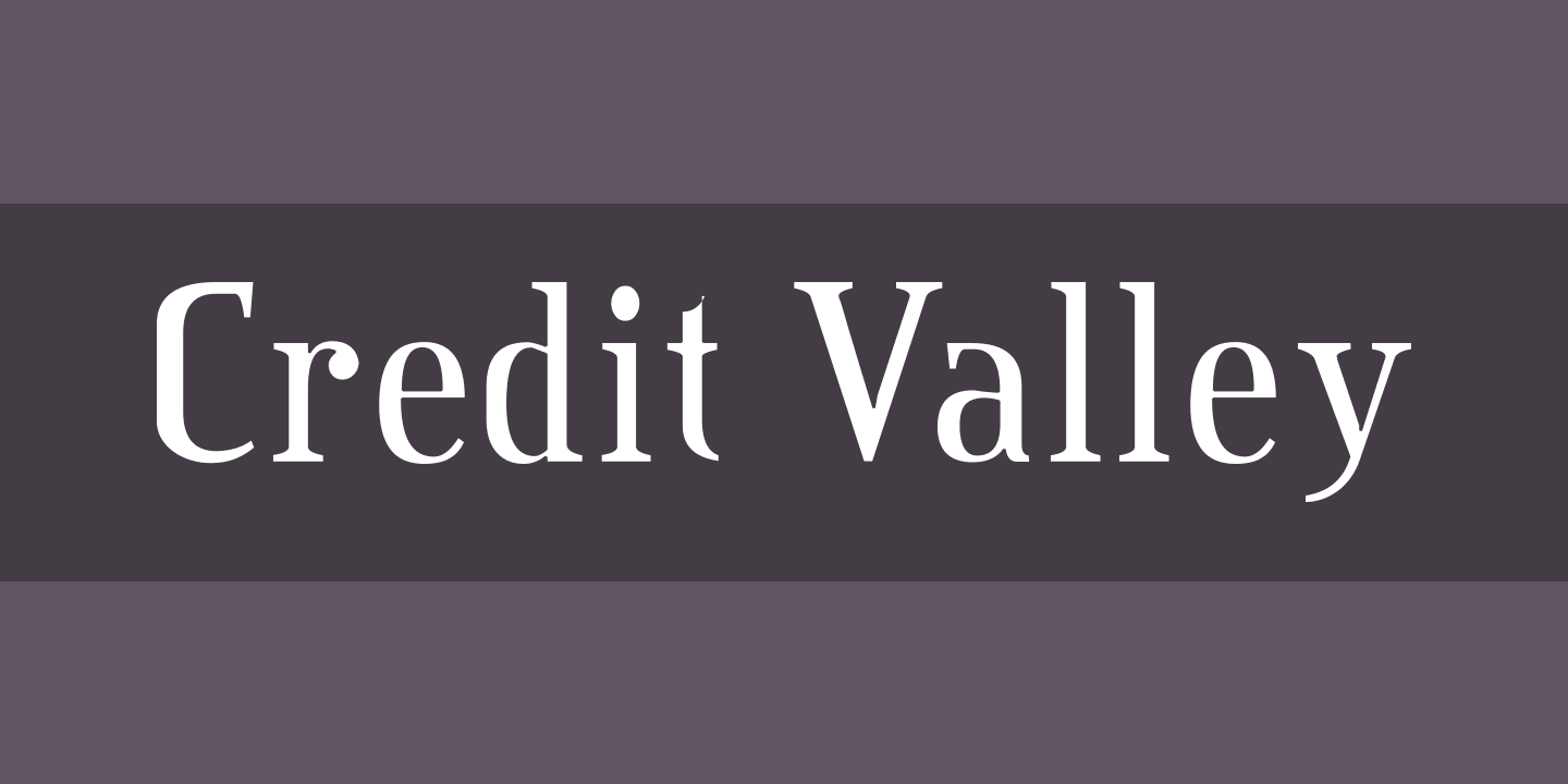 Credit Valley Font